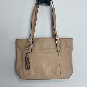 Tignanello Tan Leather Tote Bag